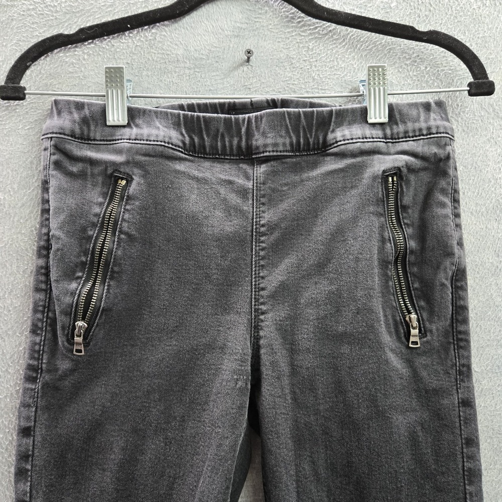 MOTHER Women Jeans 27 Denim Quickie Looker Ankle Fray Devil In The Making Goth - Picture 6 of 12